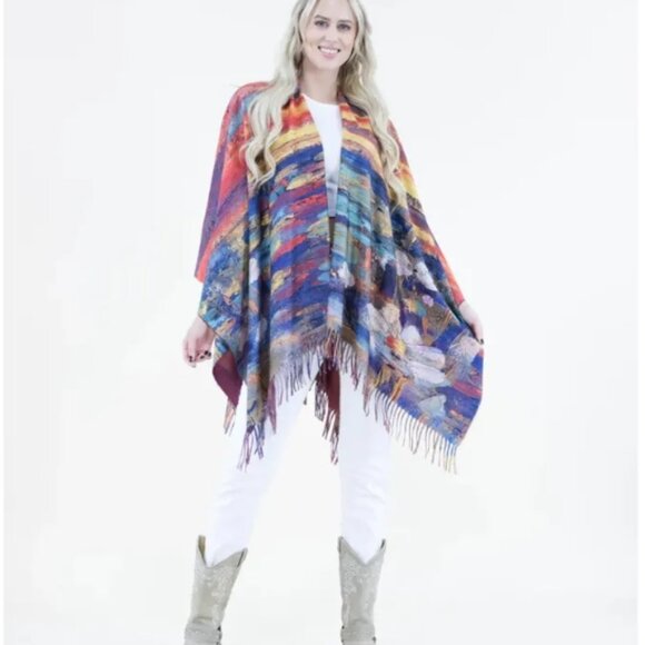 Van Gogh Collection Artistic Print Cape/Wrap (Brand New) - Water Lilies - Picture 5 of 5